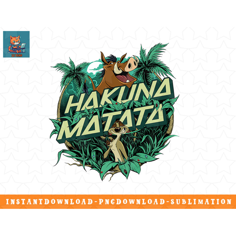 Disney The Lion King Hakuna Matata Jungle Circle png, sublimation, digital download.jpg