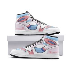 sylveon pokemon jd1 shoes, sylveon pokemon jordan 1 shoes, sylveon pokemon shoes sneaker