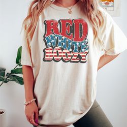 comfort colors red white and boozy shirt, retro fourth of july shirt, 4th of july independence day tee, patriotic americ