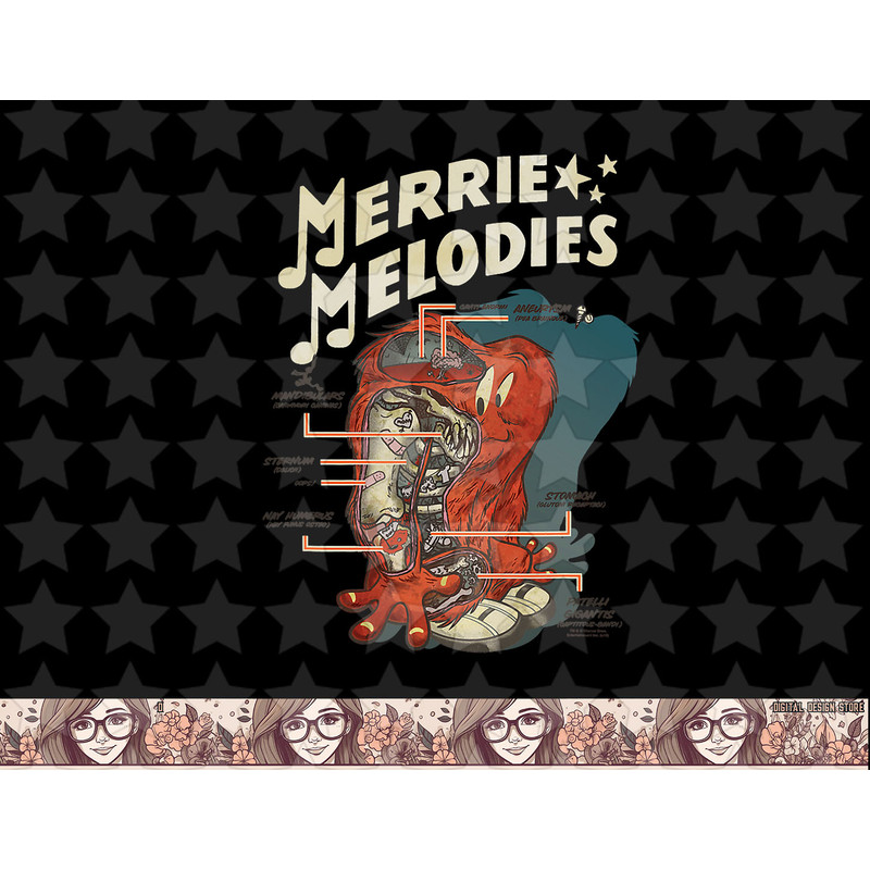 Looney Tunes Gossamer X-Ray png, sublimation, digital download .jpg