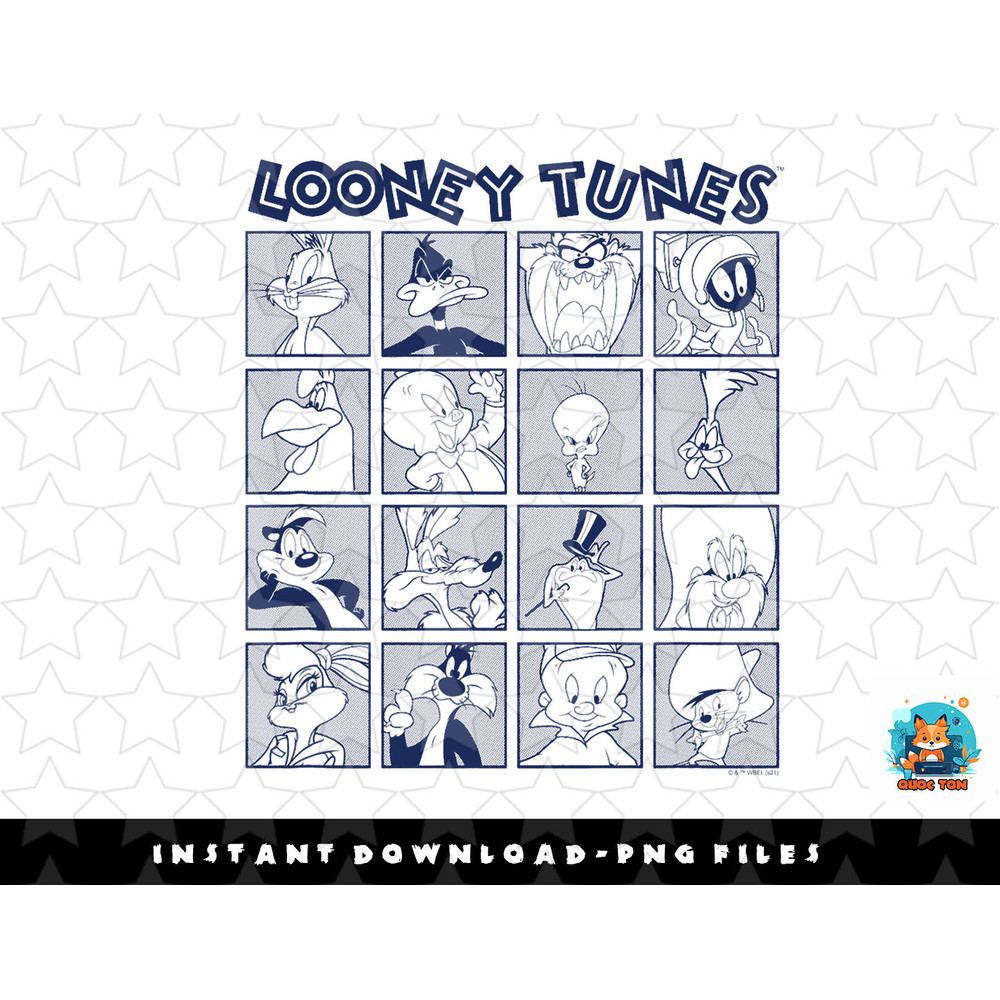 Looney Tunes Group Shot Outlined Box Up png, sublimation, digital download.jpg
