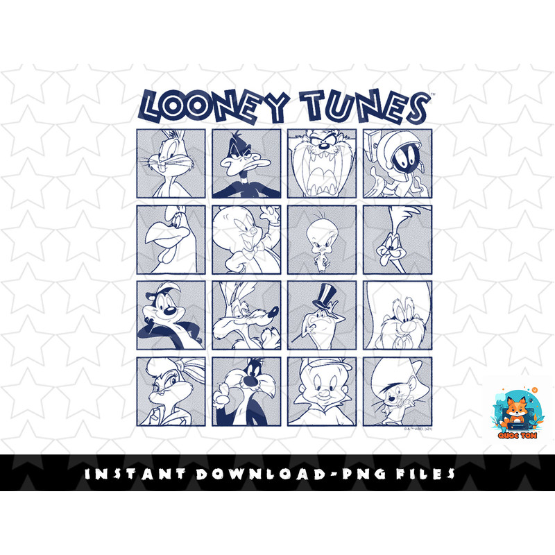 Looney Tunes Group Shot Outlined Box Up png, sublimation, digital download.jpg