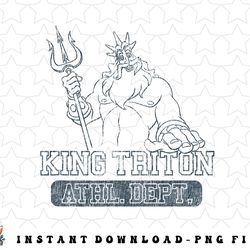 disney the little mermaid king triton athletic collegiate png, sublimation, digital download