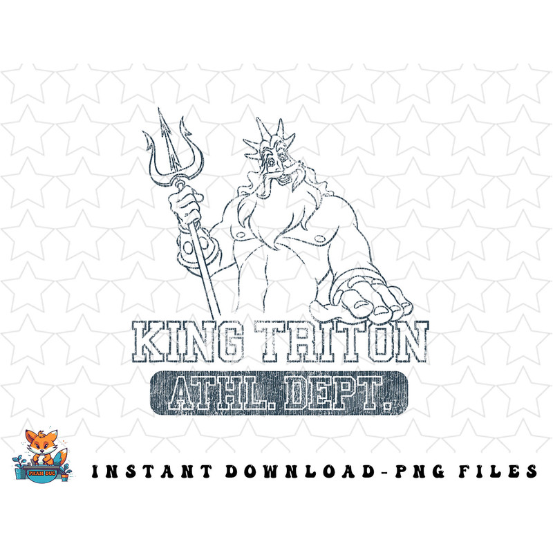 Disney The Little Mermaid King Triton Athletic Collegiate png, sublimation, digital download.jpg