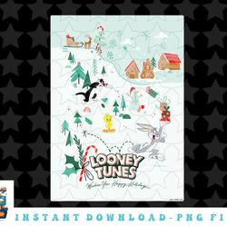 looney tunes christmas snow day poster png, sublimation, digital download