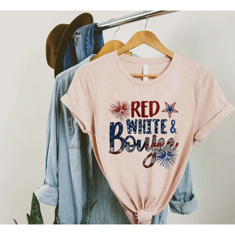 Red White and Boujee TShirt,Gift For American,Groovy 4th of July Shirt,Independence Day Gift,Patriotic Shirt,USA Flag Tee,Memorial Day Shirt - 1.jpg