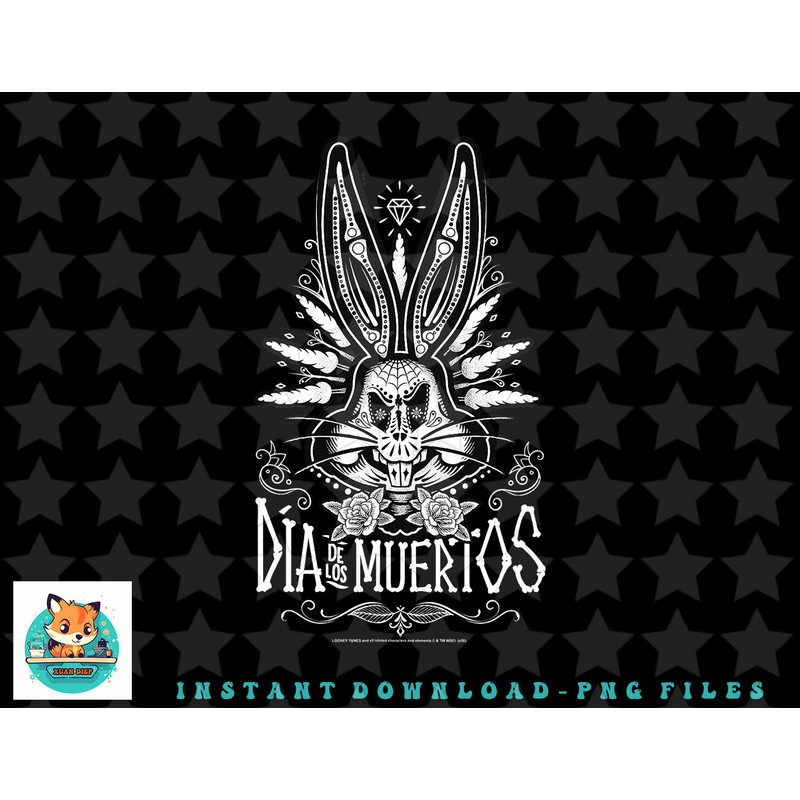 Looney Tunes Dia De Los Muertos Bugs Bunny Big Face png, sublimation, digital download.jpg
