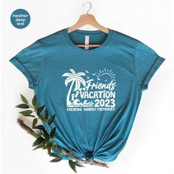 funny travel t-shirt, matching vacation graphic tees, friends trip shirts, cool summer clothing, trendy women vneck tshi