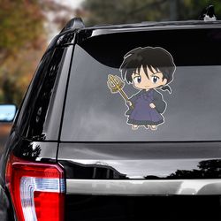 inuyasha sticker, inuyasha decal for car, miroku decal, anime sticker, manga decal, anime decal