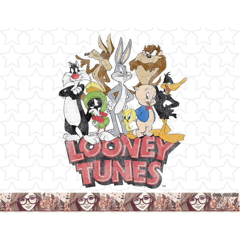 Looney Tunes Group Distressed Logo png, sublimation, digital download .jpg