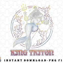 disney the little mermaid king triton coral circle throne png, sublimation, digital download