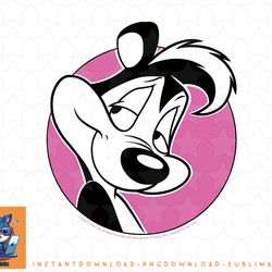 looney tunes pepe le pew pink circle portrait png, sublimation, digital download