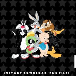 looney tunes group shot simple portrait png, sublimation, digital download