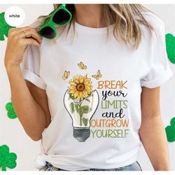 mental health t-shirt, inspirational shirts, sunflower outfit, birthday gifts for her, butterfly graphic tees, floral po