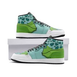 bulbasaur starter pokemon jd1 shoes, bulbasaur starter pokemon jordan 1 shoes, bulbasaur starter pokemon shoes