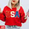 Chenille Patch 4th of July Shirt for Women, Glitter USA Shirt, Fourth of July 4th Mommy and Me Outfits Toddler - 5.jpg