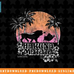disney the lion king hakuna matata silhouette png, sublimation, digital download