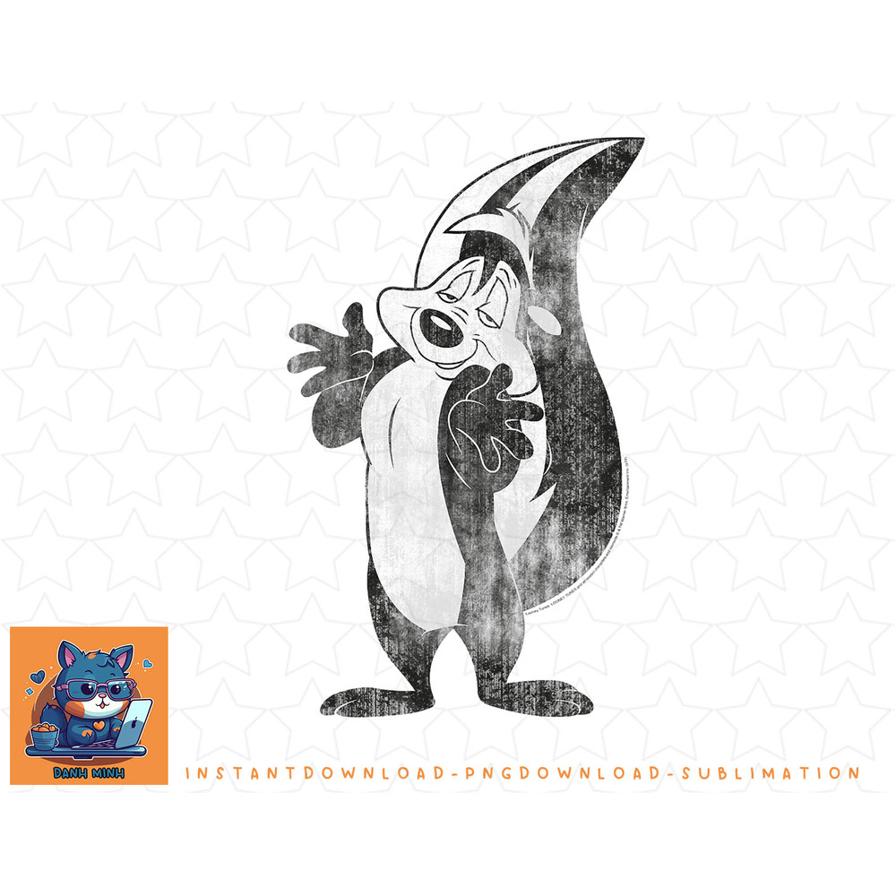 Looney Tunes Pepe Le Pew Retro Portrait png, sublimation, digital download.jpg