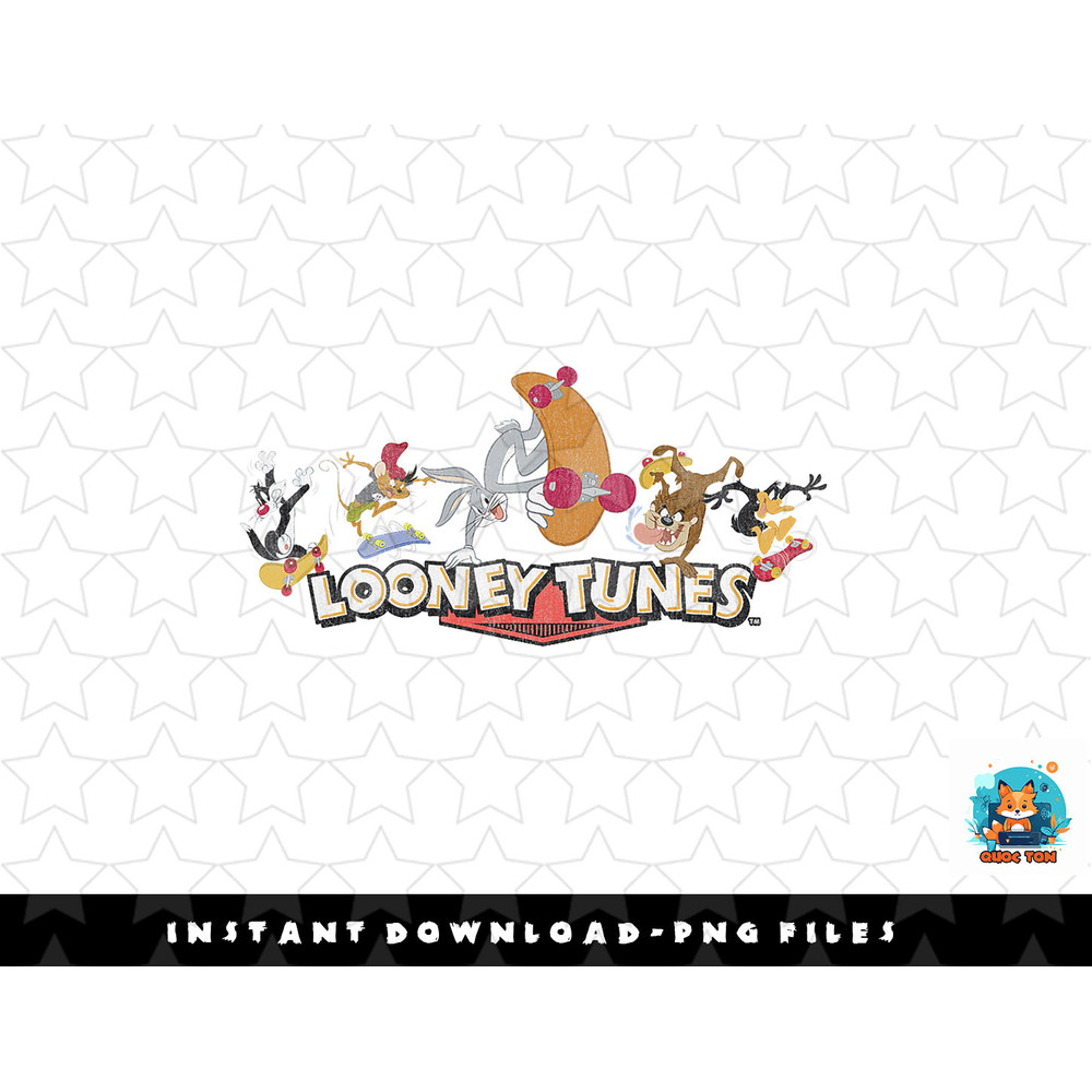 Looney Tunes Group Shot Skateboard Logo png, sublimation, digital download.jpg