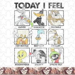 looney tunes group shot today i feel panels png, sublimation, digital download