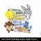 Looney Tunes Group Smart As Bugs Text png, sublimation, digital download.jpg