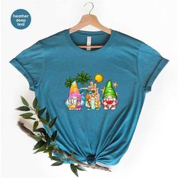 cute summer shirts, gift for kids, gnome kids shirt, funny beach t-shirt, vacation toddler shirts, holiday graphic tees,