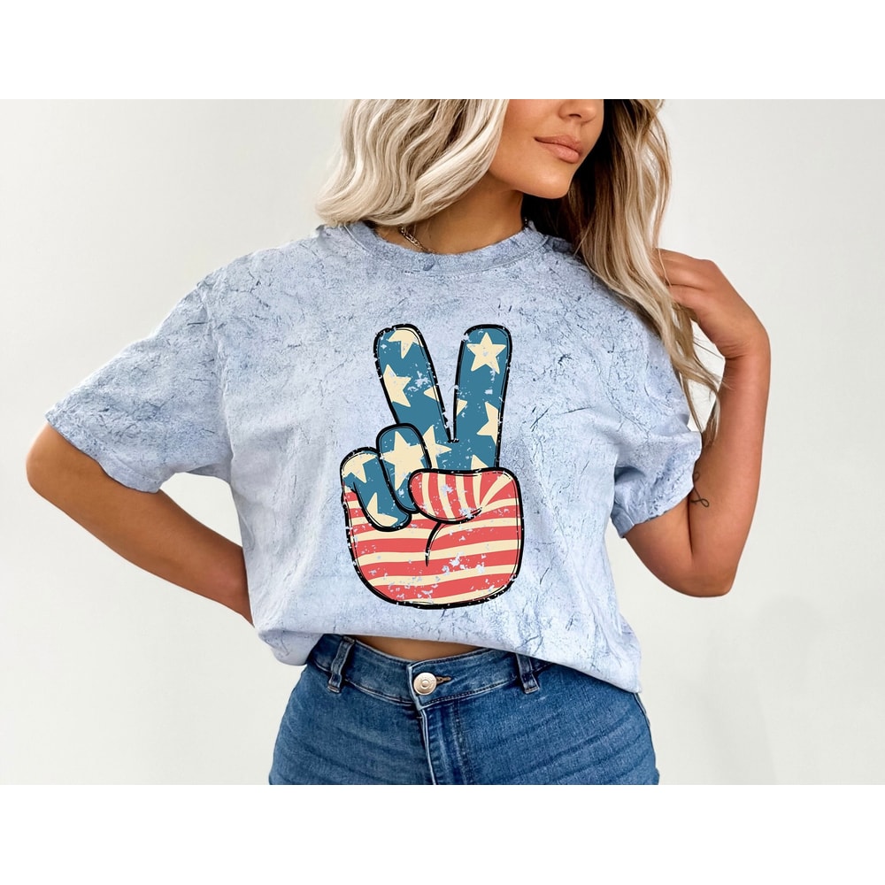 Retro USA Tie Dye Comfort Colors shirt,Freedom Tour,Retro fourth shirt, Women 4th of July shirt,America Patriotic Shirt, Independence, Peace - 1.jpg
