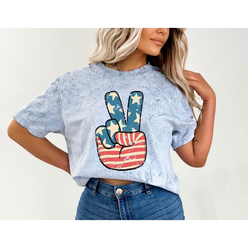 Retro USA Tie Dye Comfort Colors shirt,Freedom Tour,Retro fourth shirt, Women 4th of July shirt,America Patriotic Shirt, Independence, Peace - 1.jpg