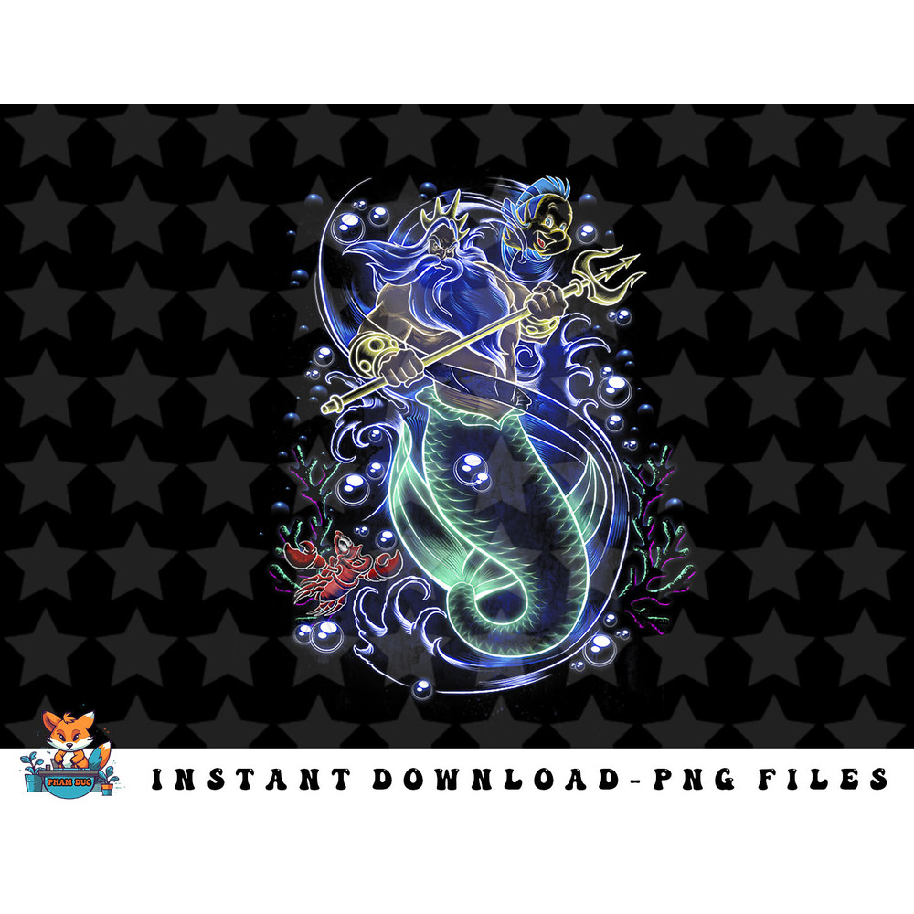 Disney The Little Mermaid King Triton Sea Storm png, sublimation, digital download.jpg