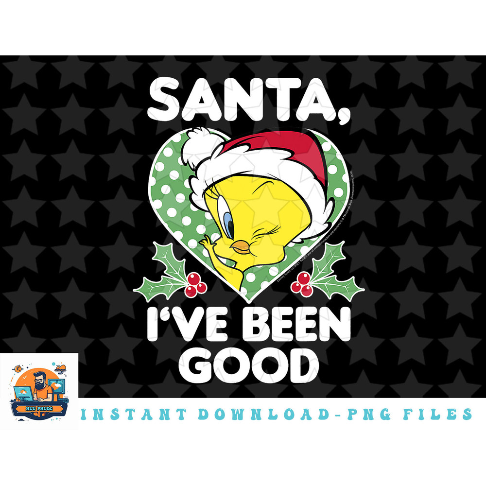Looney Tunes Christmas Tweety Santa Ive Been Good png, sublimation, digital download.jpg