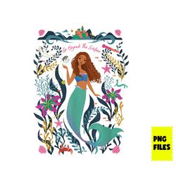 the little mermaid png, little mermaid png, pincess disney png, pincess png, halle bailey png digital file