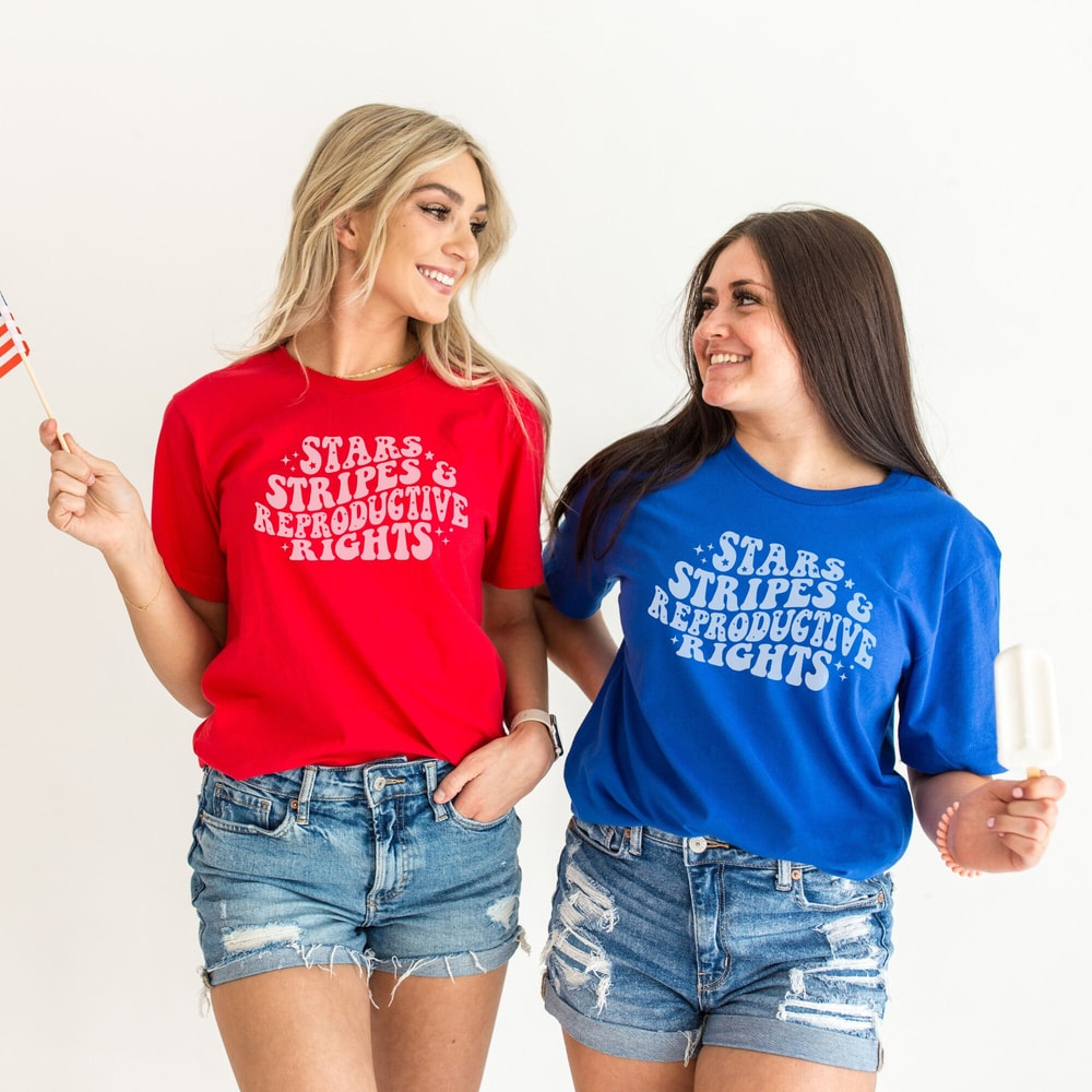 Women's July 4th T-shirt, Stars Stripes and Reproductive Rights Shirt, women's rights shirt, Pro-Choice Fourth of July, Patriotic Feminist - 9.jpg