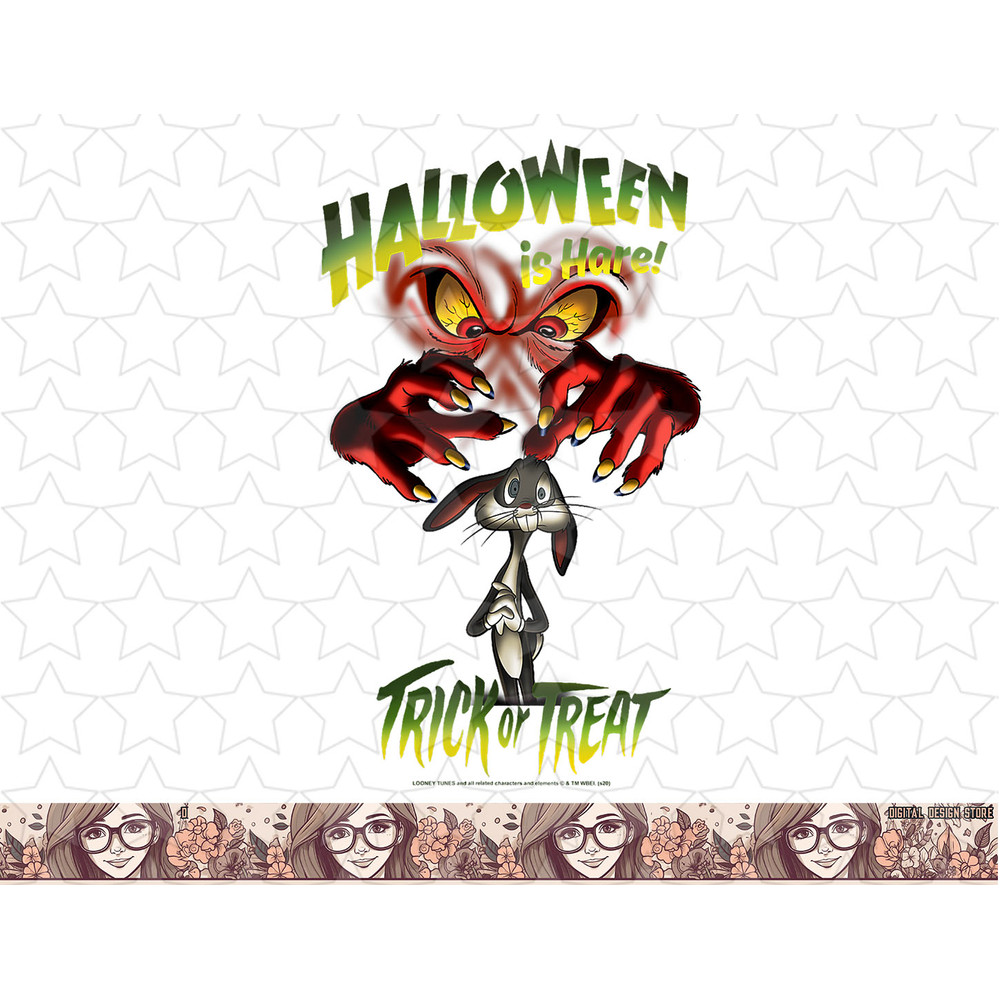 Looney Tunes Halloween Gossamer & Bugs Halloween Is Hare png, sublimation, digital download .jpg