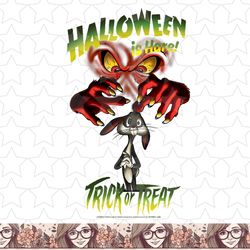 looney tunes halloween gossamer & bugs halloween is hare png, sublimation, digital download