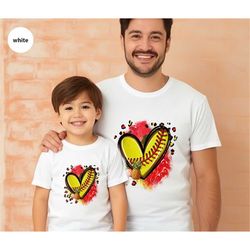 softball heart shirt, softball gifts, summer graphic tees, gift for her, sports mom t shirt, softball sister clothing, s