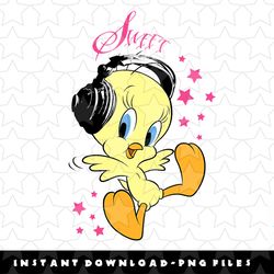 looney tunes kids tweety headphones h png, sublimation, digital download