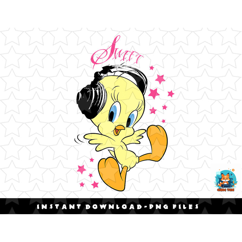 Looney Tunes Kids Tweety Headphones H png, sublimation, digital download.jpg
