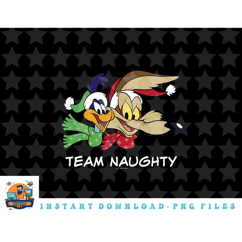 Looney Tunes Coyote And Road Runner Team Naughty Christmas png, sublimation, digital download.jpg
