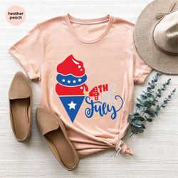 independence day gifts, fourth of july graphic tees, usa ice cream shirt, memorial day clothing, gifts for american, jul