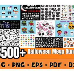 3500 halloween mega bundle svg, halloween svg, halloween pattern svg
