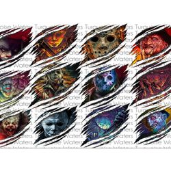 horror characters png, halloween png, jason png, pennywise png