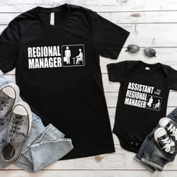 regional manager and assistant to the regional manager shirt, the office, 1st matchin