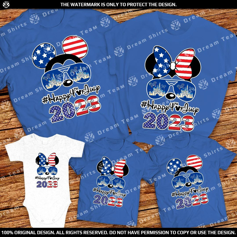 Disney 4th of July Shirts Happy 4th of July American Flag Mickey and Minnie Family Shirts 2023 Disney World Independance day Matching Shirts - 5.jpg