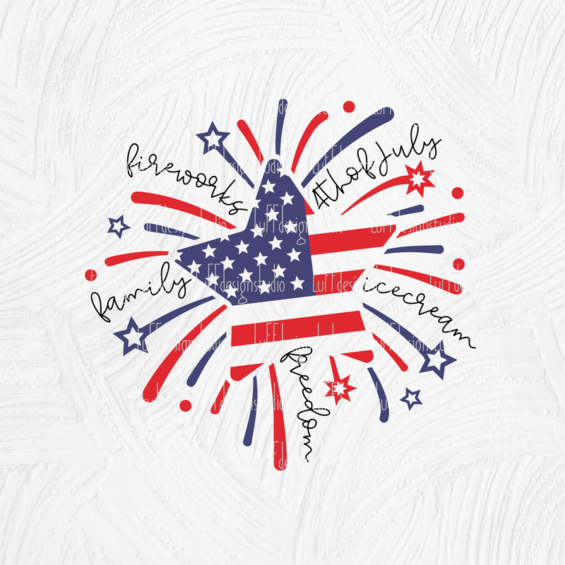 Firework SVG, 4th of July SVG, Patriotic SVG, American Flag Svg, Kids Shirt Svg, Png, Svg Files For Cricut, Sublimation Designs Downloads - 6.jpg