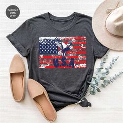 usa eagle graphic tees, vintage independence day gift, american flag shirt, retro patriotic clothing, 4th of july shirt,
