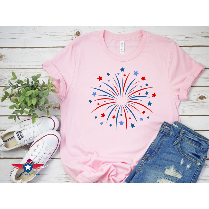 Fireworks Shirt, Patriotic Shirt, 4th of July Shirt, American Flag Shirt, Fourth of July, USA Flag Shirt, Family Shirt, Stars and Stripes - 3.jpg
