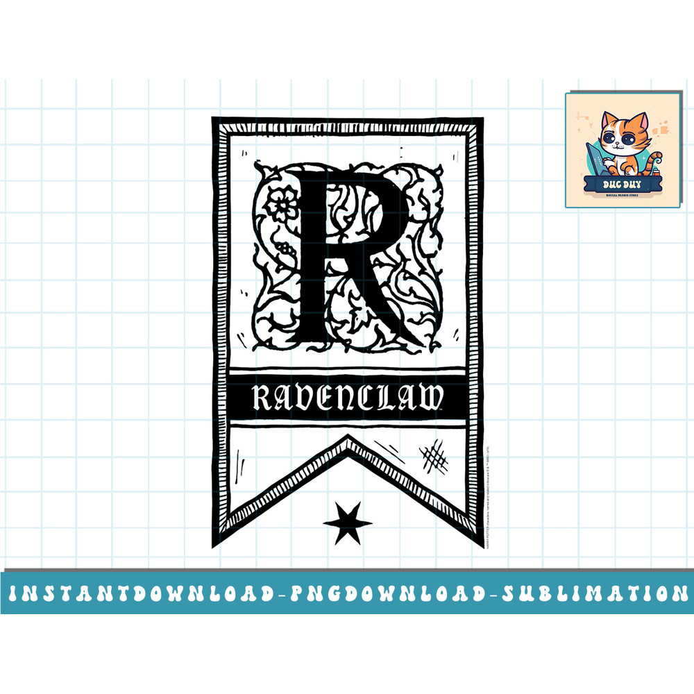 Harry Potter Ravenclaw Drawn Banner png, sublimate, digital download.jpg