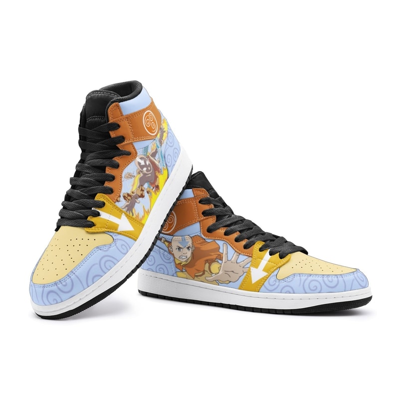 Aang Avatar JD1 Shoes, Aang Avatar Jordan 1 Shoes, Aang Avatar Shoes Sneaker