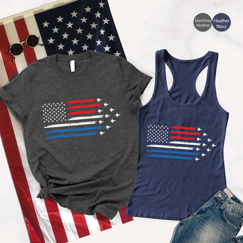 Red White Blue Air Force Flyover Shirt, 4th of July Air Force Flyover Blue White Red T Shirt, 4th Of July Freedom, Independence Day Gift - 3.jpg