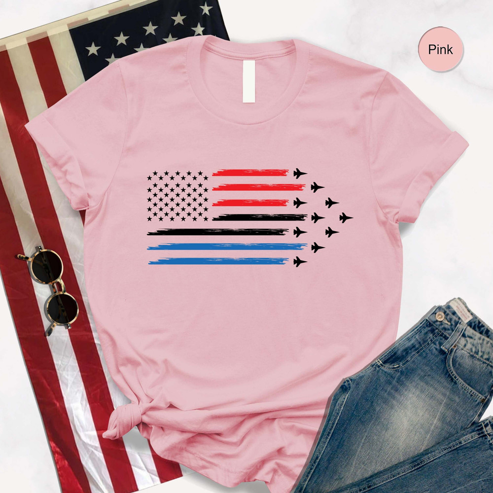 Red White Blue Air Force Flyover Shirt, 4th of July Air Force Flyover Blue White Red T Shirt, 4th Of July Freedom, Independence Day Gift - 4.jpg